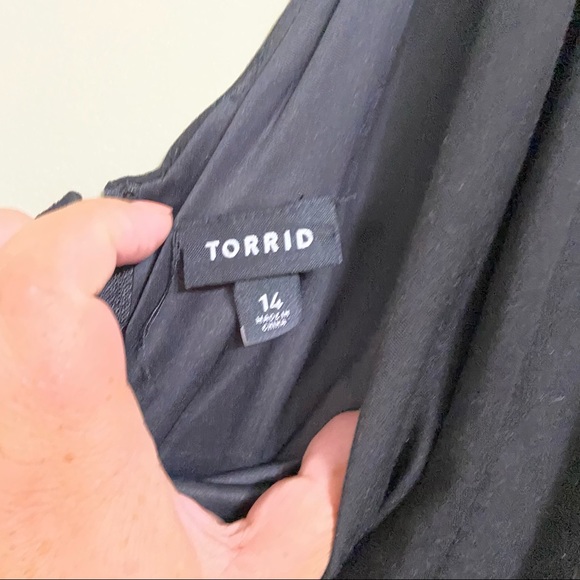 Torrid Sz 14 One Shoulder Peplum Dress - Picture 5 of 7